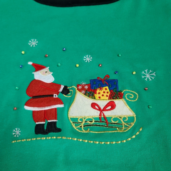 Bonnie Evans Women's Velvet Trim Holiday Tops Set - Picture 3 of 11